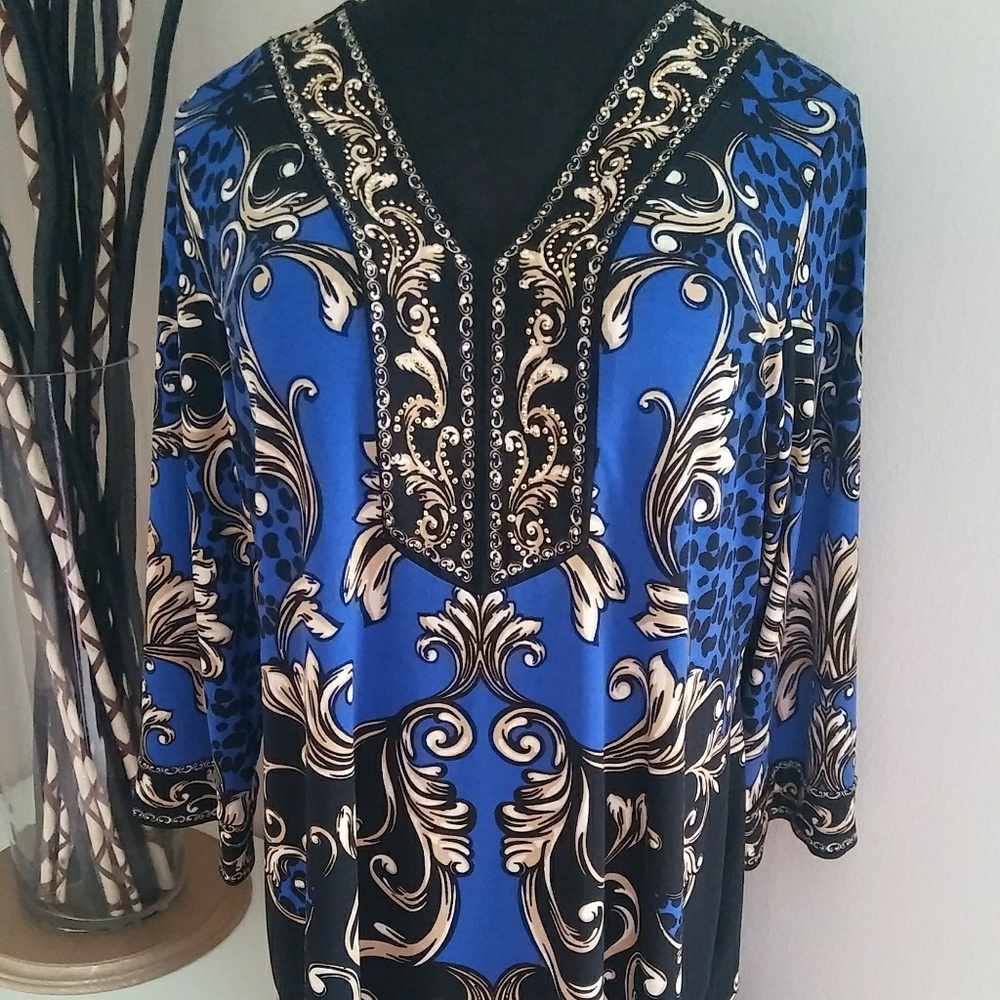 JM Collection Embellished Tunic
